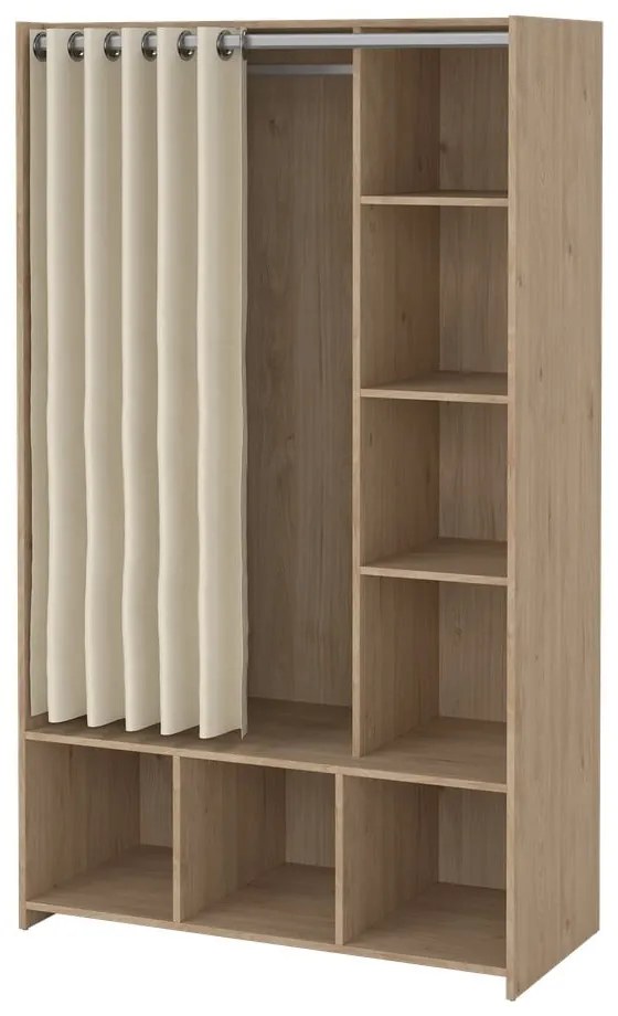 Дъбов гардероб в бяло и бежово 105x180 cm Kit - Tvilum