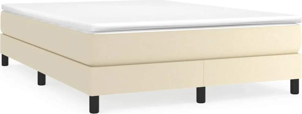 3120702 vidaXL Рамка за легло с пружини кремава,140x200 см, изкуствена кожа
