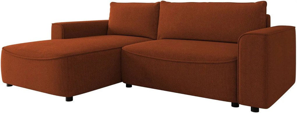Ъглов диван Beliza-Теракота-Ляв