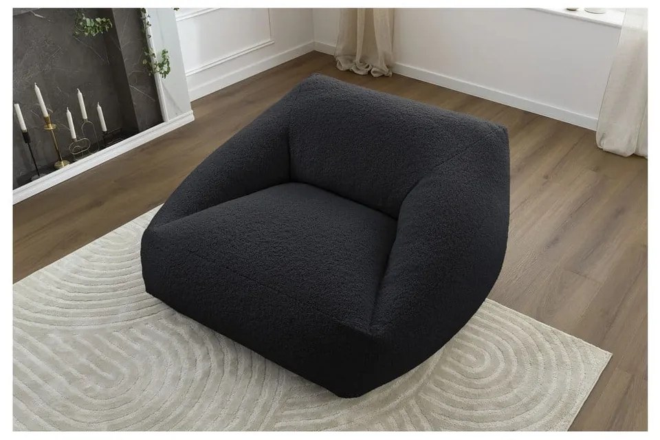 Черен пуф Lilibet – Bobochic Paris