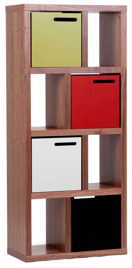 Кафява библиотека от декор от орех 70x159 cm Berlin – TemaHome