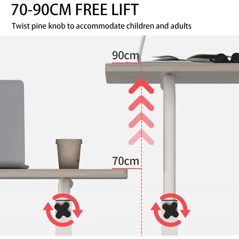 Мобилна масичка за лаптоп, таблет или книга 80 x 40 cm Черен