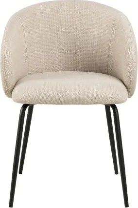 ЦЛЯРА Бежово (тъкан Басэл 24)/черни крака - МОДЕРЕН ТАПИЦИРАН СТОЛ ЛОФТ ЗА ДНЕВНА/ТРАПЕЗАРИЯ/ОФИС