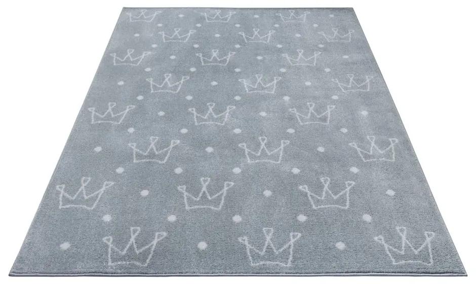 Сив детски килим 120x170 cm Crowns - Hanse Home