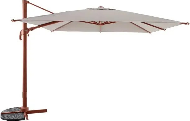 Градински чадър със странична стойка Hesperide Melhia, Накланящ се, Olefin, 3x3 m - Махагон/Лен