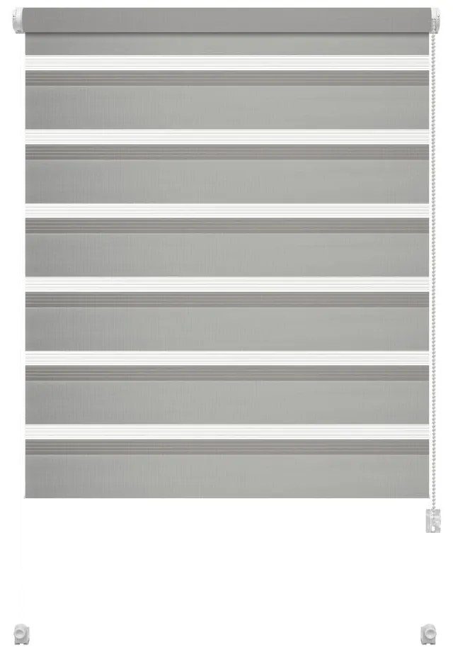 Сива ролетна щора ден и нощ 97x150 cm Zebra – Gardinia