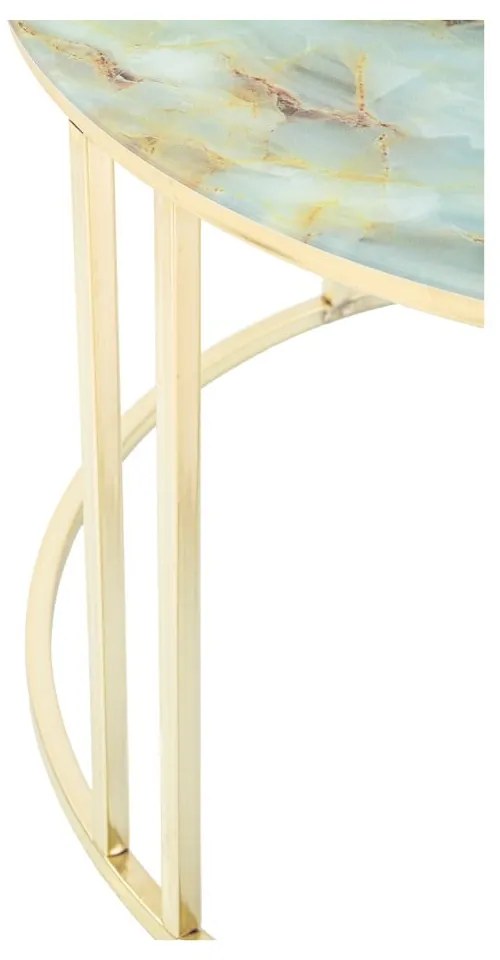 Масичка за кафе в бяло и златно, ø 75 cm Sepa - Mauro Ferretti