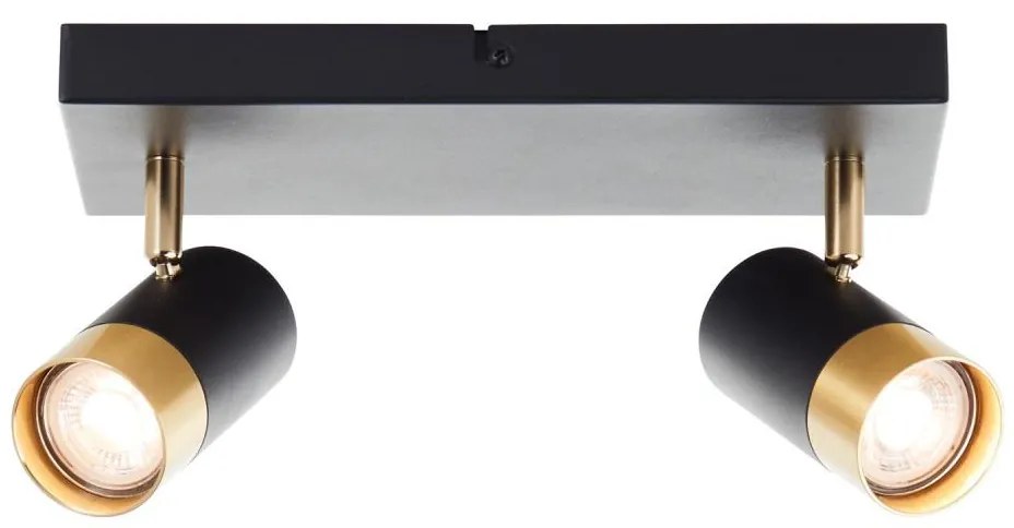Brilliant - LED спот VIGOLO 2xGU10/5W/230V черно/златисто