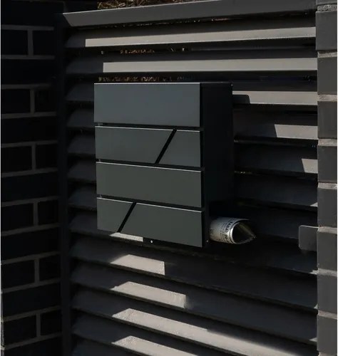 Пощенска кутия - антрацит, голяма, формат а4