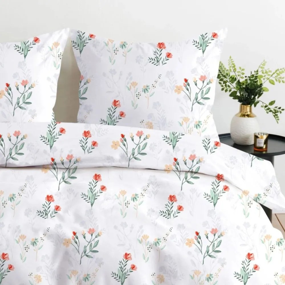 Обръщаемо спално бельо от висококачествен памук с флорален мотив Ширина: 160 см | Дължина: 200 см