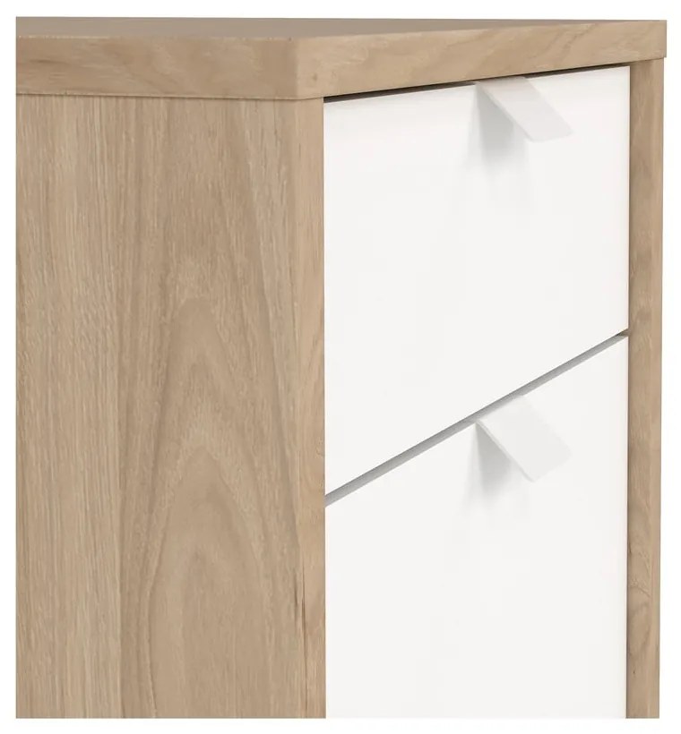 Шкаф в дъбов декор в бял и естествен цвят 41x61 cm Sign - Tvilum