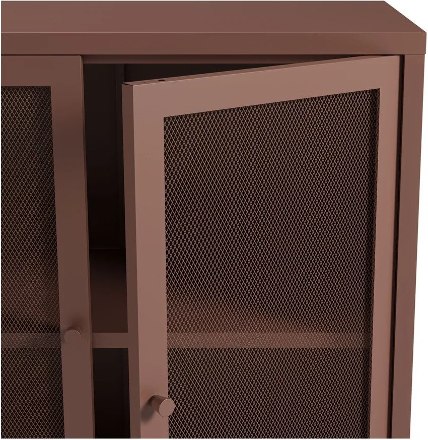 Бордо метален скрин 121x90x40 cm Fayna – Marckeric