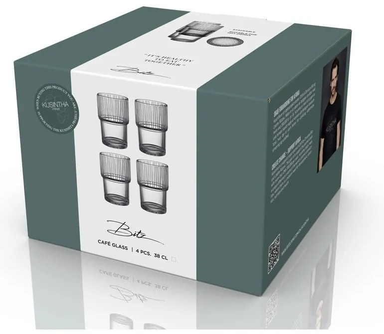 Стъклени чаши в комплект от 4 бр. 380 ml Kusintha – Bitz