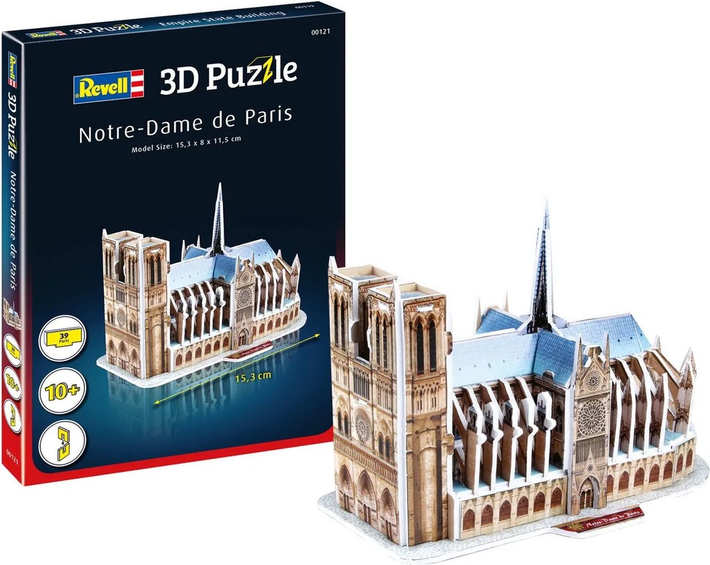 Revell - Пъзел 3D Катедралата Нотр Дам Париж R00121