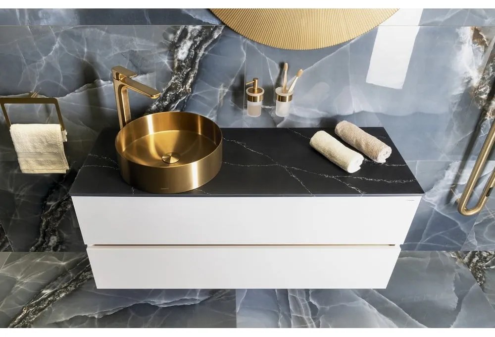 Стояща батерия за мивка в златист цвят Spy – Sapho