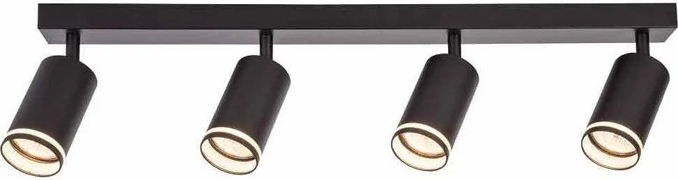 Линеен спот за таван KING, черен, 4хGU10
