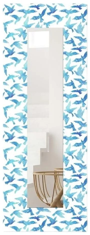 Стенно огледало с дървена рамка 40x120 cm - Wallity