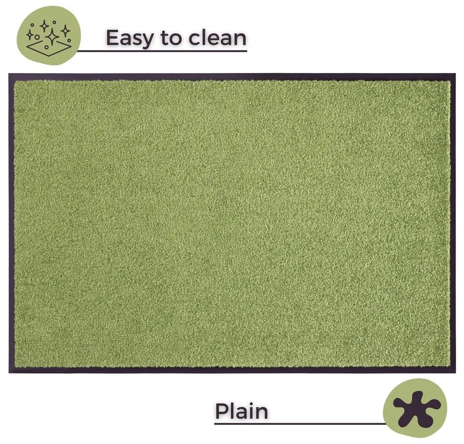 Зелена постелка Wash & Clean, 39 x 58 cm - Hanse Home