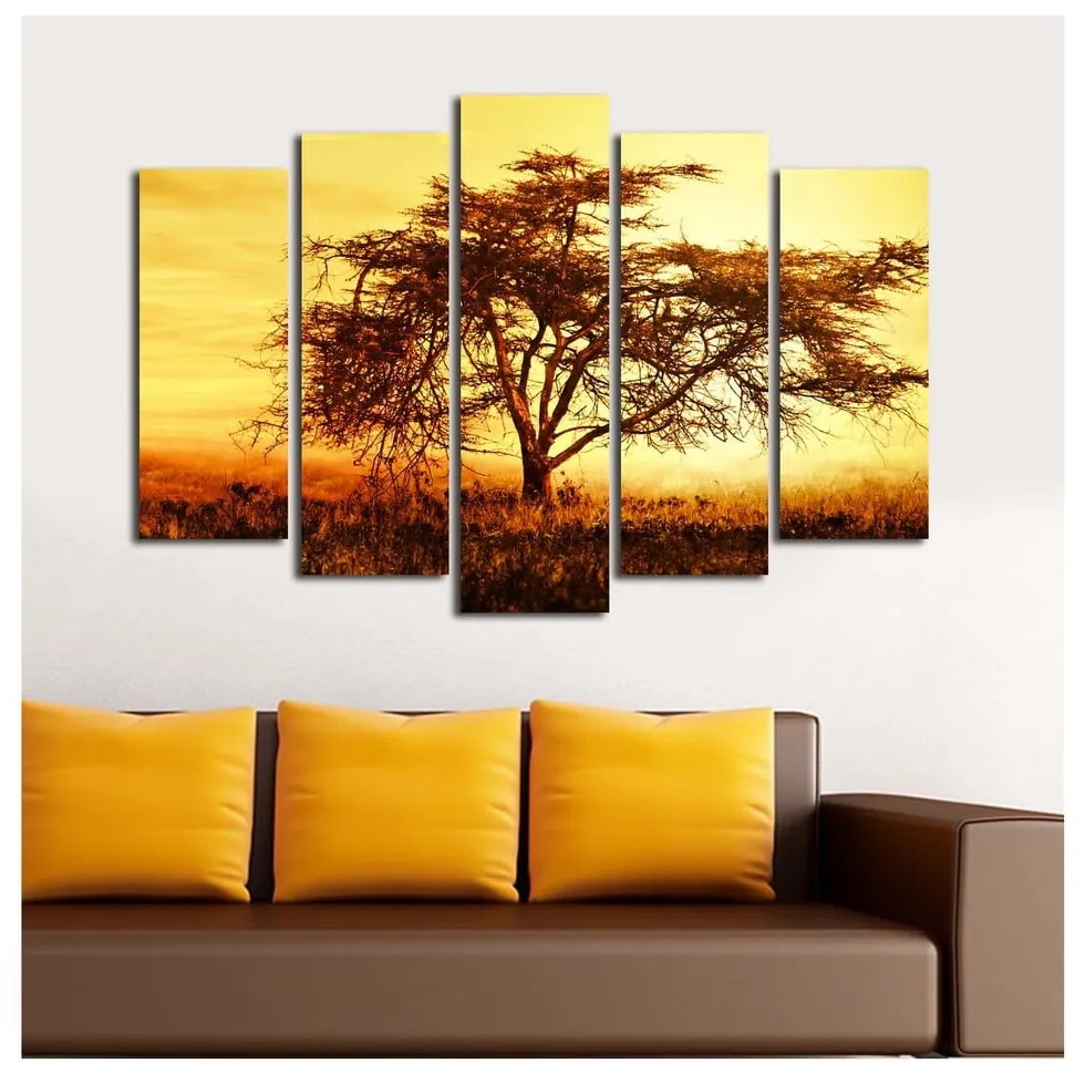 Картина от няколко части Голямо дърво, 105 x 70 cm - Wallity