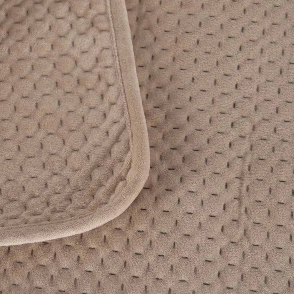 Бежово капитонирано покривало за легло 180x260 cm – Ixia