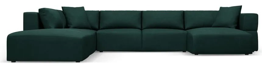 Зелен ъгъл U-образен диван, ляв ъгъл Esther – Milo Casa