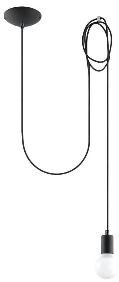 Sollux SL.0369 - Пендел EDISON 1 1xE27/60W/230V паяк черен