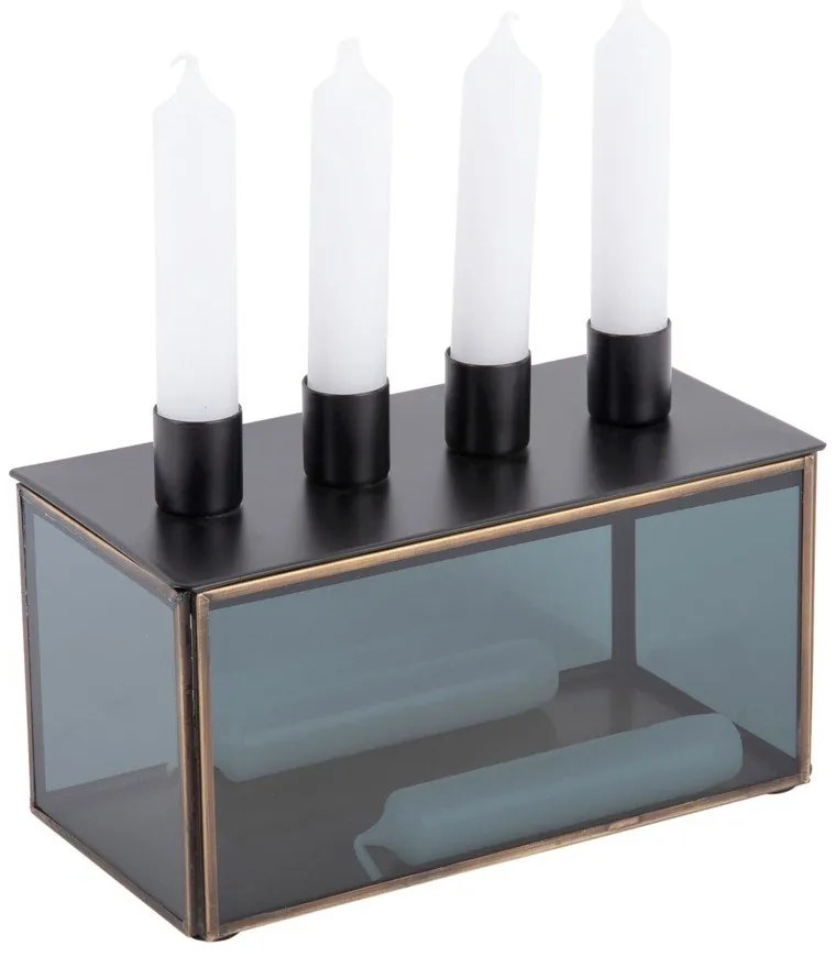 Стъклен свещник Boxed Rectangle - PT LIVING
