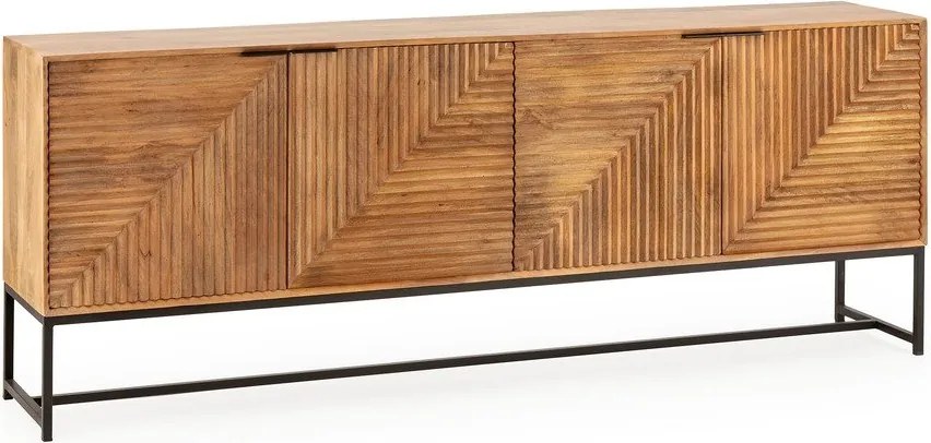 Скрин от масивно манго в естествен цвят 210x80x40 cm Nereida – MOME