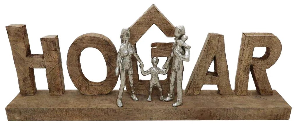 Декоративна фигурка DKD Home Decor Кафяв Алуминий Дърво манго (55 x 7,5 x 21 cm)