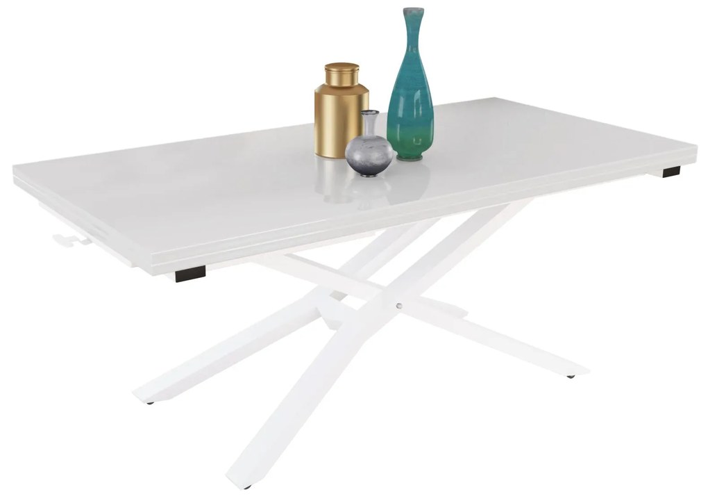 Разтегателна маса с повдигащ механизъм СОРЕНТО - бяло хайглос