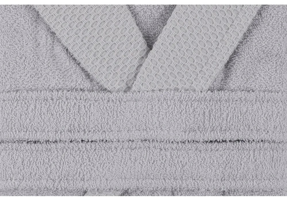 Сив памучен халат за баня размер M Cappa - Foutastic