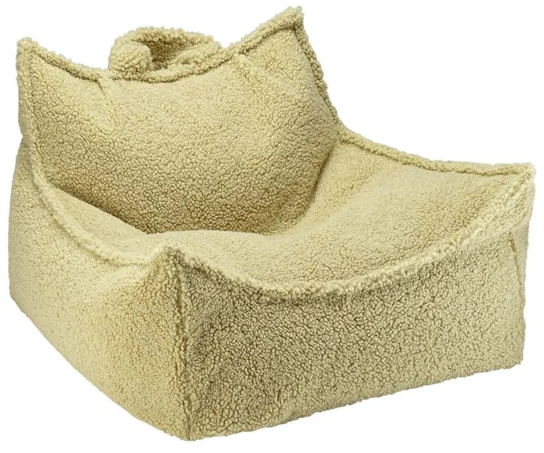 Зелен детски пуф от букле Chair – Wigiwama
