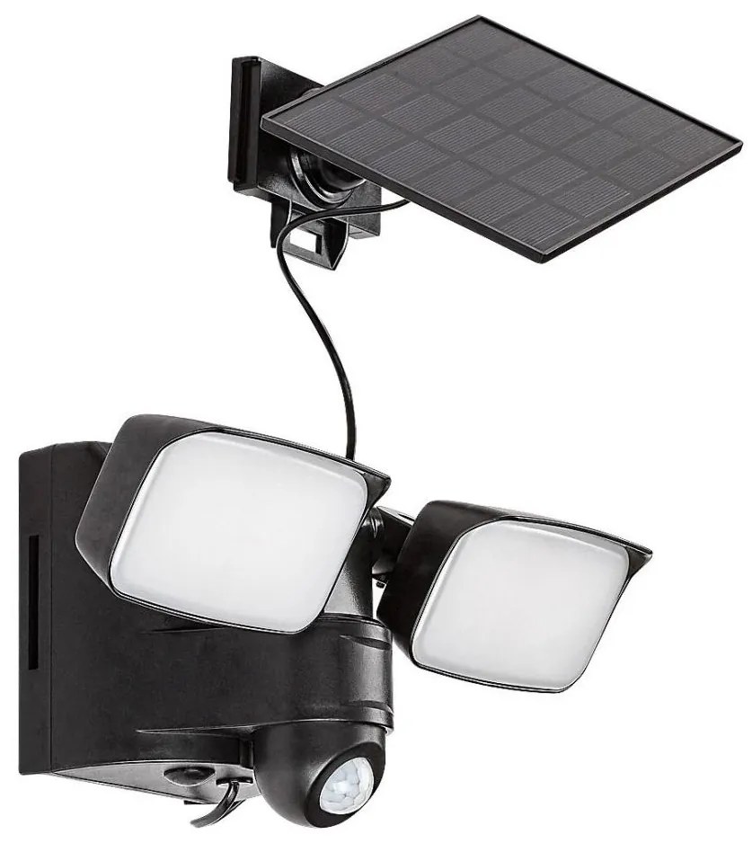 Rabalux 77091 - LED соларен стенен фенер LESZNO 2xLED/5W/3,7V IP54 черен