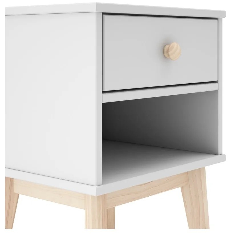 Бяло детско нощно шкафче Esteban - Marckeric