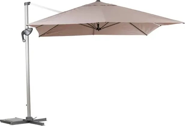 Градински чадър със странична стойка Hesperide Equador, Анодизиран,4x3 m - Сиво/Петрол