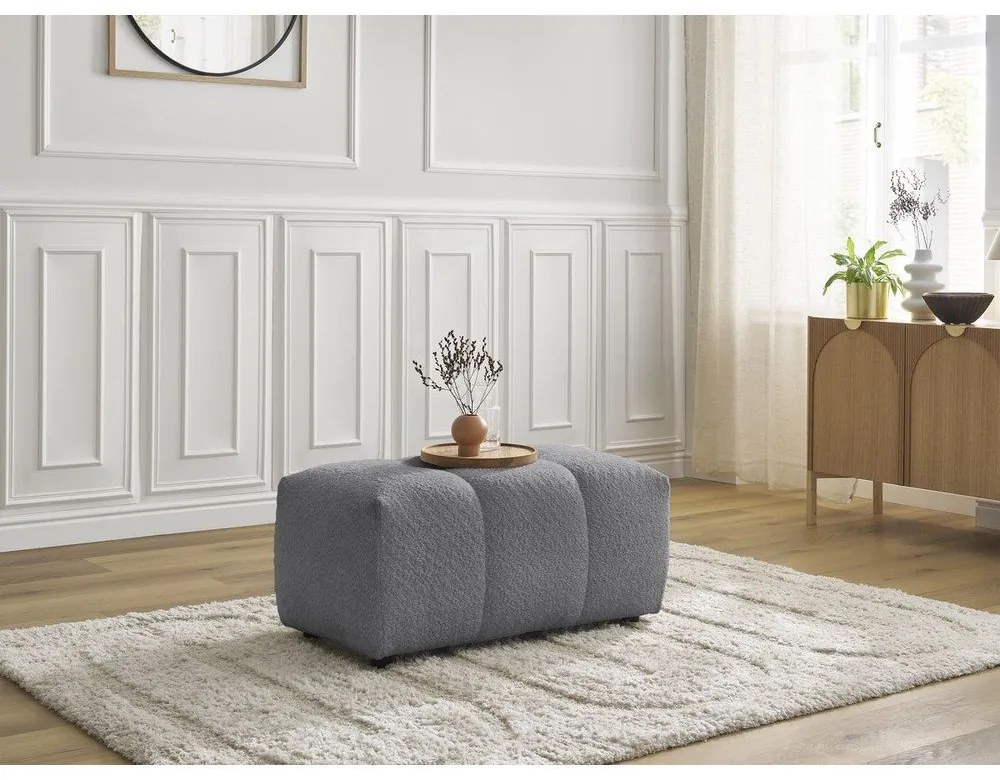 Сива табуретка от букле Roxelane – Bobochic Paris