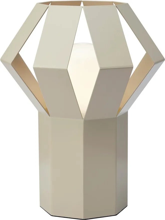 Бежова метална настолна лампа с метален абажур (височина 27 cm) Octa – Markslöjd