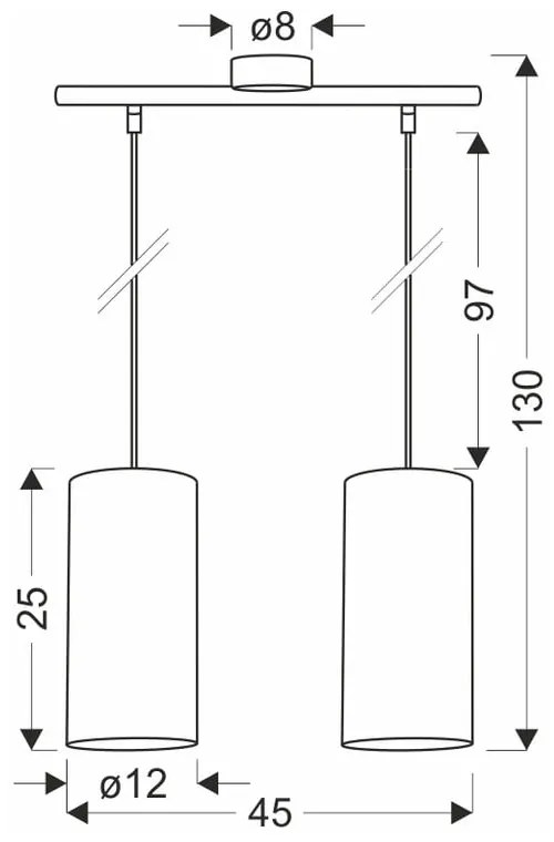 Висяща лампа в естествен цвят ø 12 cm Aragona - Candellux Lighting