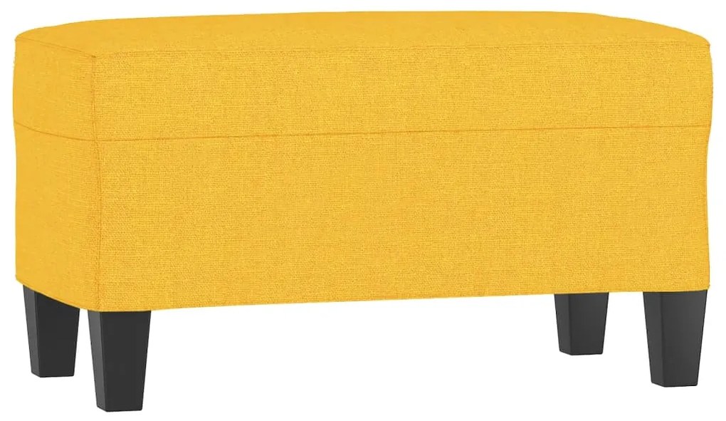 349436 vidaXL Пейка, светложълта, 70x35x41 см, плат