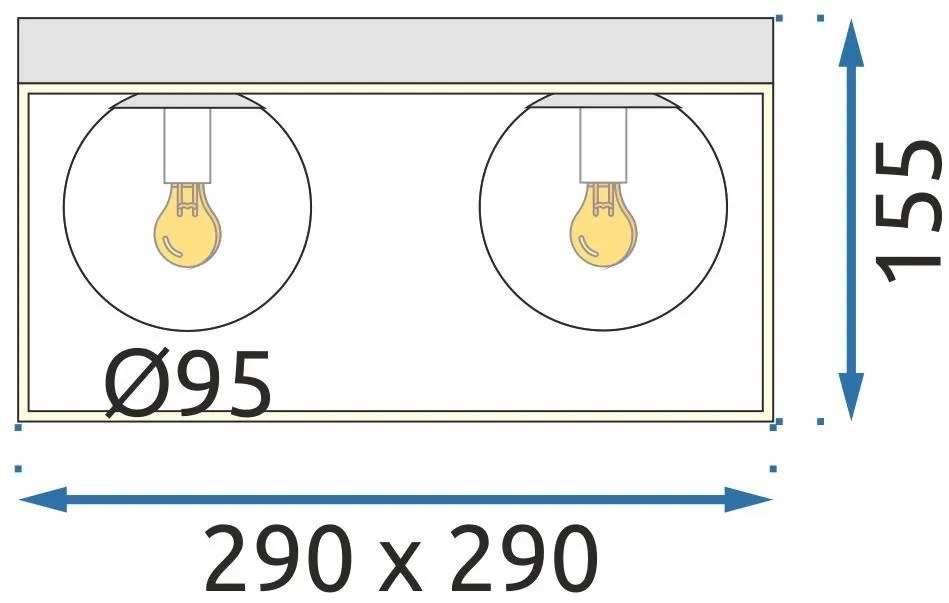 Плафон за таван Gold White APP1168-4C