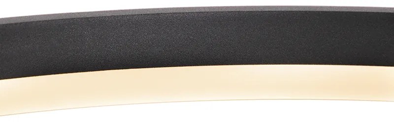 Дизайнерски висящ аплик черен 60 см с LED 3-степенно димиране - Anello