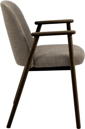 РОДЭРИЦ Кафяво Таупе (Монза 40)/рамка от лакиран опушен дъб (цвят орех) - ДЪРВЕН СТОЛ БУКЛЕ ЗА ВСЕКИДНЕВНА ТРАПЕЗАРИЯ КУХНЯ