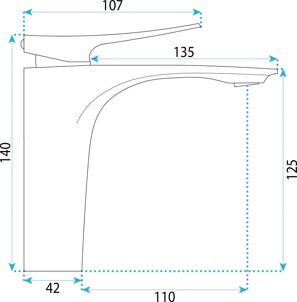 Смесител за мивка REA Vision Gold Low
