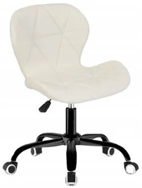 Ергономичен въртящ се офис стол - екокожа Сив