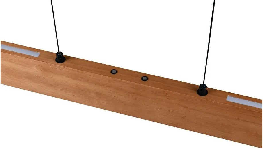 LED висящо осветително тяло в естествен цвят с дървен абажур Edgewood – Trio