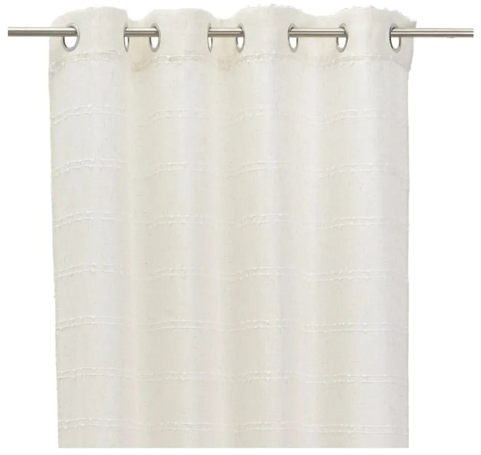 Бяло-бежово перде със смес от лен 140x260 cm Nodes – Casa Selección