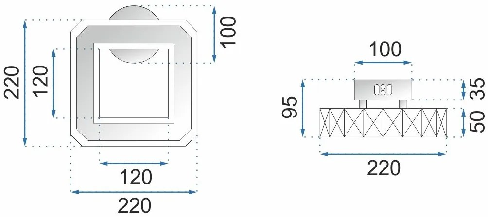 Аплик Кристален LED APP415-W APP416-W