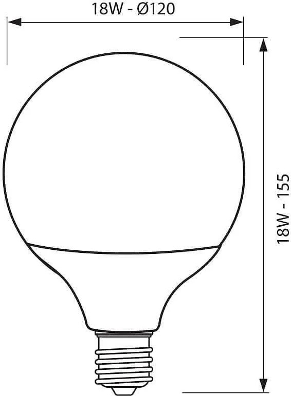 LED крушка VIVALUX ORBI LED, 18W, E27, 4000К