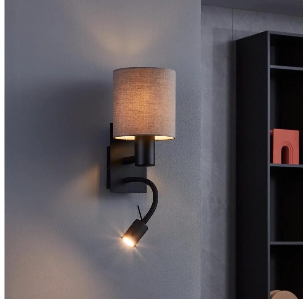 Eglo 900701 - LED гъвкаво осветление PASTERI 1xE27/40W/230V + LED/3,8W кафяво