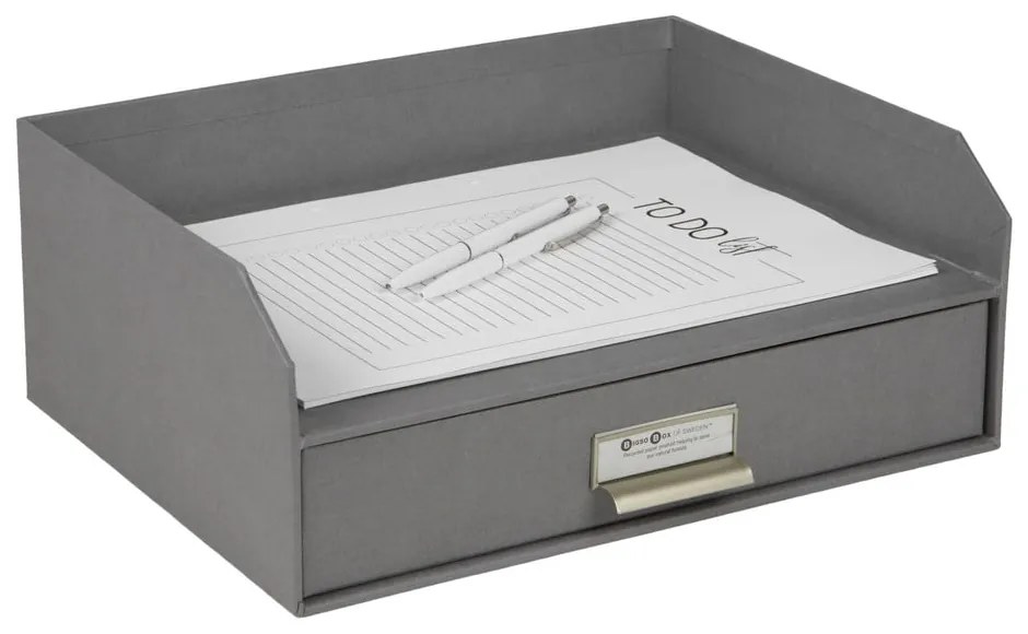 Картонен органайзер за докумнети с чекмедже Walter – Bigso Box of Sweden